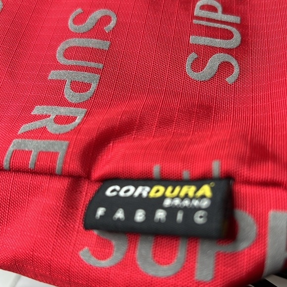 Supreme Red Nylon Cordura Triple Compartment Adjustable Crossbody Bag - Picture 11 of 11